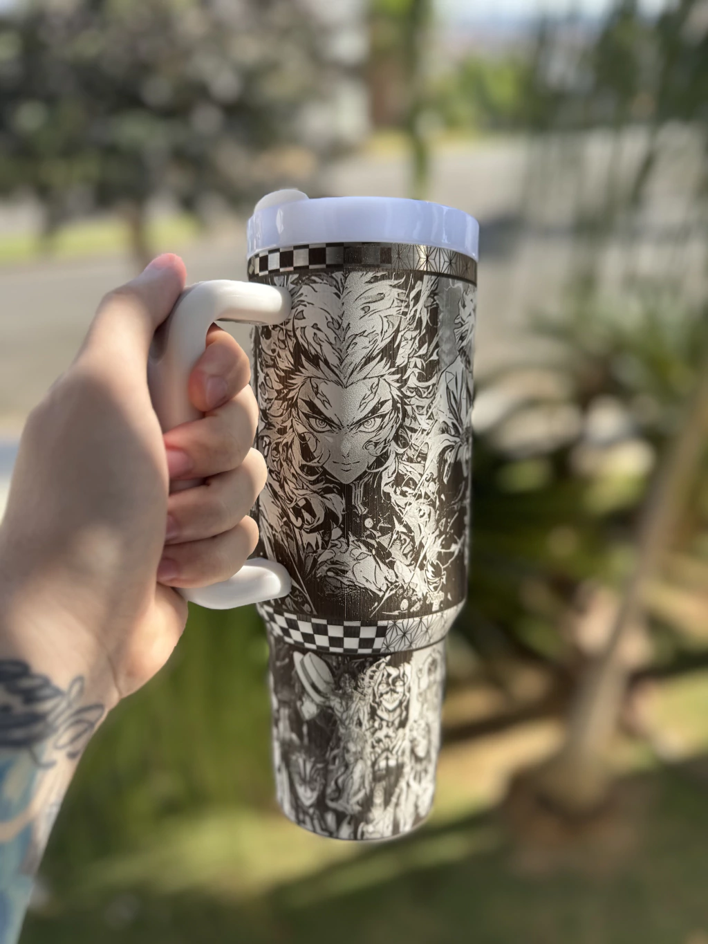 Caneca Térmico 1200L personalizado em 360 graus Demon Slayer