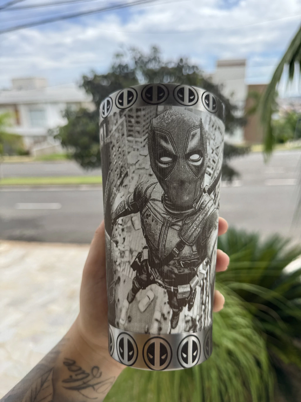 Copo Térmico personalizado em 360 graus- DeadPool -473ml