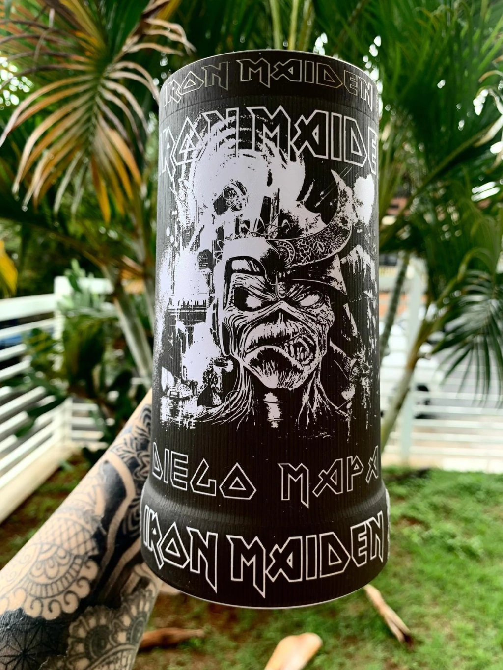 Caneca Térmica Personalizada em 360 graus - (Iron Maiden)-710ml