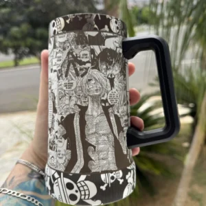 Caneca Térmica Personalizada em 360 graus - One Piece-710ml