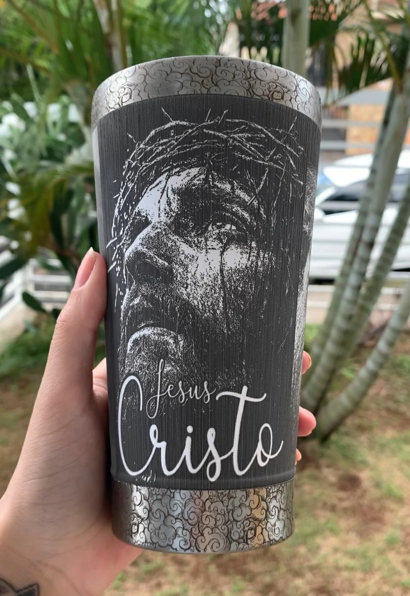 Copo Térmico Personalizado em 360 -Jesus Cristo-473ml